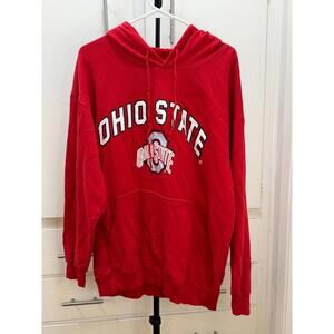 Ohio State Buckeyes Red Pullover Hoodie Sweatshirt Men’s L Graphic Logo